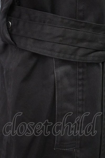 画像9: Roshell / コットンツイルトレンチコート L ブラック T-25-12-12-014-Ro-ou-YM-ZT (9)