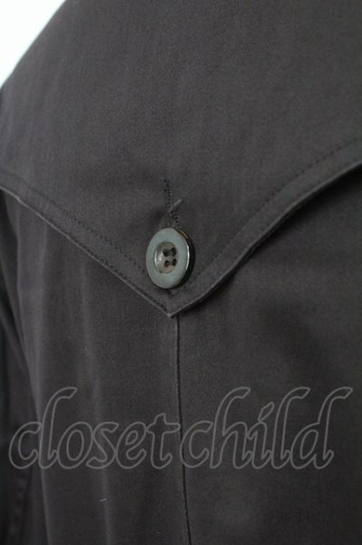 画像10: Roshell / コットンツイルトレンチコート L ブラック T-25-12-12-014-Ro-ou-YM-ZT (10)