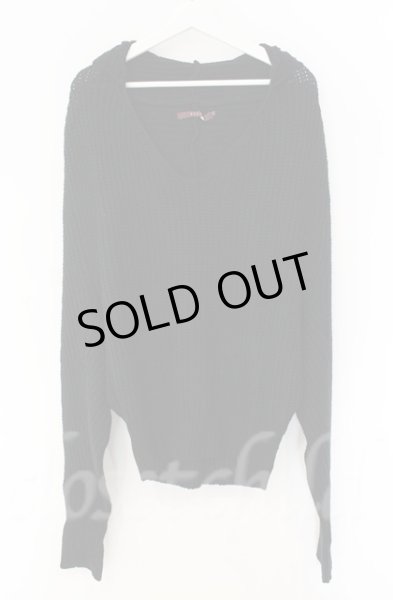 画像1: SEANA / ケーブルニットプルパーカー L ブラック T-25-12-13-026-SE-to-YM-ZT013 (1)