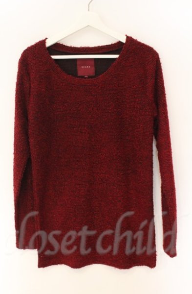 画像1: SEANA / アクリルパイルニットソー L レッド T-25-12-13-031-SE-to-YM-ZT1213N (1)