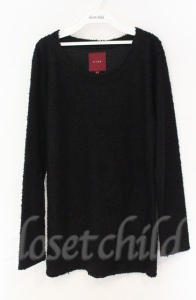 画像1: SEANA / アクリルパイルニットソー L ブラック T-25-12-13-032-SE-to-YM-ZT1213N (1)
