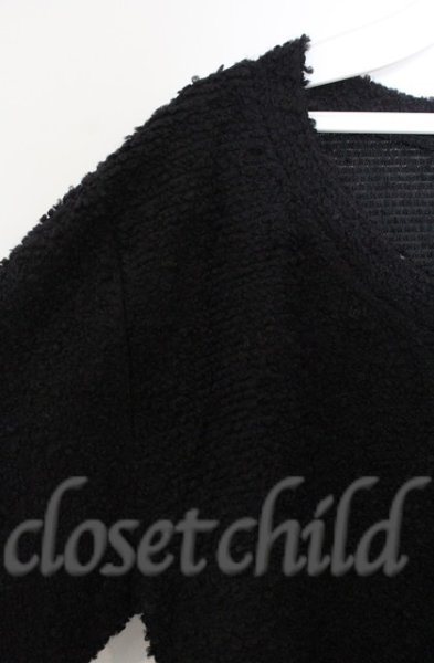 画像2: SEANA / アクリルパイルニットソー L ブラック T-25-12-13-032-SE-to-YM-ZT1213N (2)