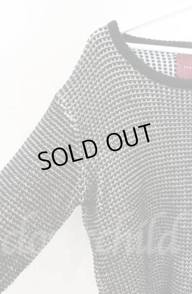 画像2: SEANA / MIXニットプルオーバー L ブラックｘホワイト T-25-12-13-033-SE-to-YM-ZT1213N (2)