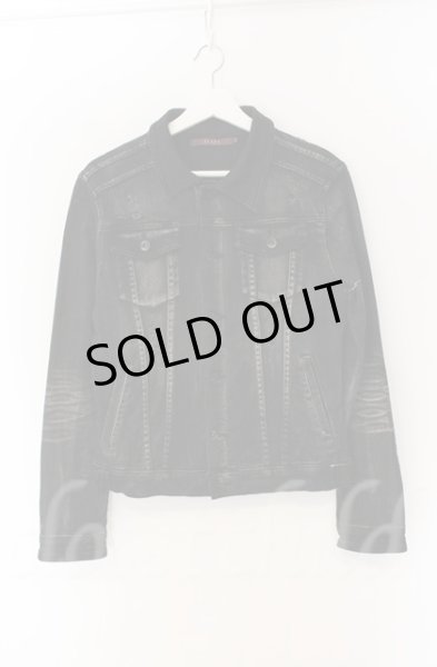 画像1: SEANA / ダメージストレッチデニムジャケット L ブラック T-25-12-13-035-SE-ja-YM-ZT010 (1)