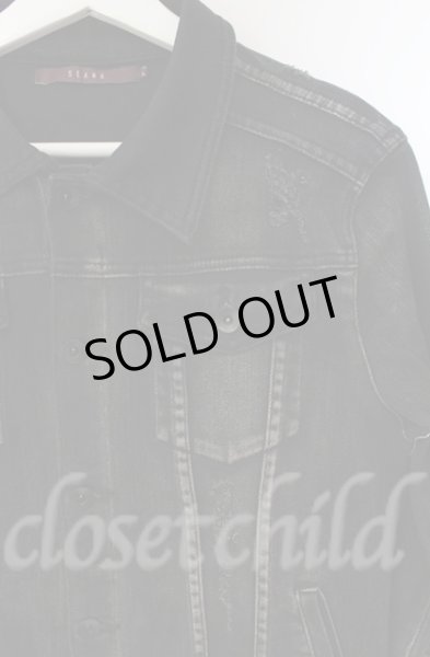 画像2: SEANA / ダメージストレッチデニムジャケット L ブラック T-25-12-13-035-SE-ja-YM-ZT010 (2)