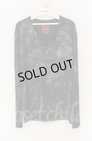 画像1: SEANA / グリッター総柄Vネックカットソー L シルバーｘブラック T-25-12-13-036-SE-to-YM-ZT1213N (1)