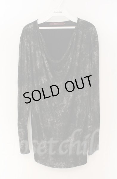 画像1: SEANA / グリッター総柄ドレープネックカットソー L シルバーｘブラック T-25-12-13-037-SE-to-YM-ZT1213N (1)