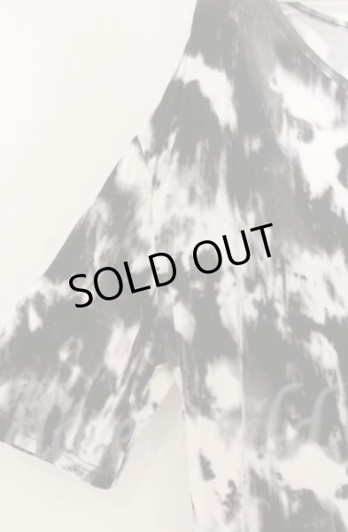 画像2: SEANA / ブリーチ総柄UネックTシャツ L ホワイトｘブラック T-25-12-13-038-SE-ts-YM-ZT015 (2)