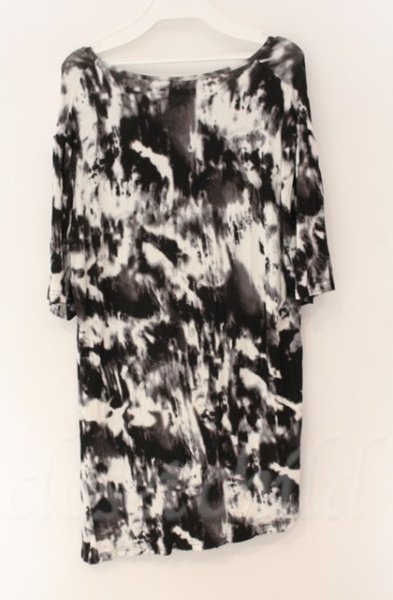 画像3: SEANA / ブリーチ総柄UネックTシャツ L ホワイトｘブラック T-25-12-13-038-SE-ts-YM-ZT1213N (3)