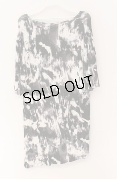 画像3: SEANA / ブリーチ総柄UネックTシャツ L ホワイトｘブラック T-25-12-13-038-SE-ts-YM-ZT015 (3)