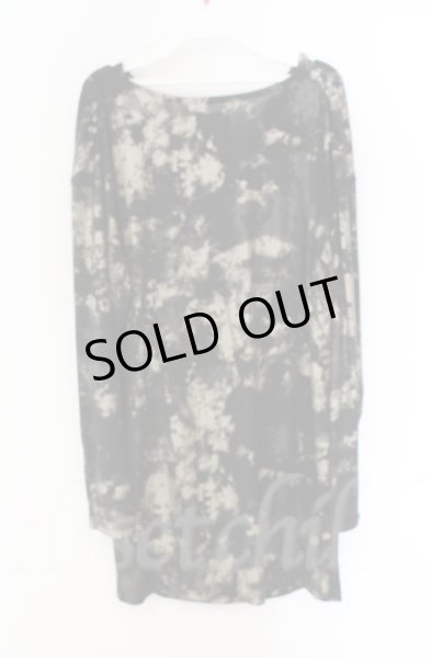 画像3: SEANA / グリッター総柄ドレープネックカットソー  ゴールドｘブラック T-25-12-13-041-SE-to-YM-ZT1213N (3)