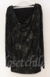 画像1: SEANA / グリッター総柄ドレープネックカットソー L シルバーｘブラック T-25-12-13-042-SE-to-YM-ZT1213N (1)