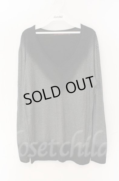 画像1: SEANA / グリッターグラデーションVネックカットソー L ブラックｘシルバー T-25-12-13-048-SE-to-YM-ZT013 (1)