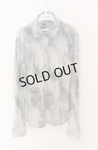 画像1: FUGA / レイヤード襟ペイズリーストレッチシャツ 44 グレー T-25-12-13-006-FU-sh-YM-ZT1213P (1)