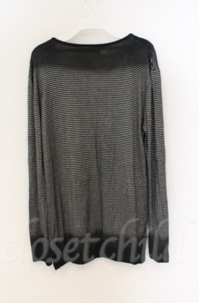 画像3: SEANA / グリッターグラデーションVネックカットソー L ブラックｘシルバー T-25-12-13-048-SE-to-YM-ZT1213N (3)