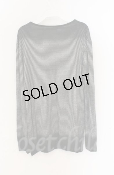 画像3: SEANA / グリッターグラデーションVネックカットソー L ブラックｘシルバー T-25-12-13-048-SE-to-YM-ZT013 (3)