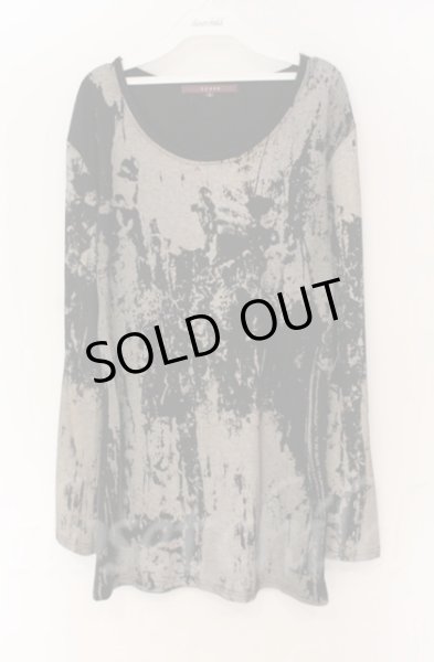 画像1: SEANA / スプラッシュプリントロングカットソー L ブラック T-25-12-13-050-SE-to-YM-ZT1213N (1)