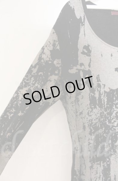 画像2: SEANA / スプラッシュプリントロングカットソー L ブラック T-25-12-13-050-SE-to-YM-ZT1213N (2)