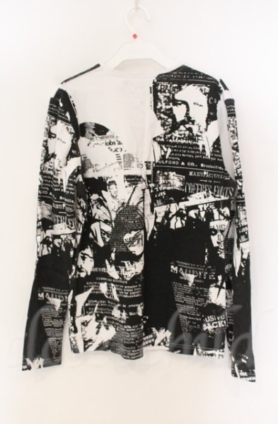 画像3: SEANA / ガゼットプリントロングカットソー XL ホワイト T-25-12-13-052-SE-to-YM-ZT1213N (3)