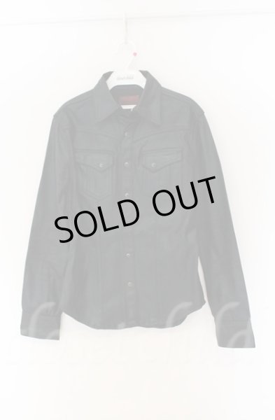 画像1: SEANA / コーティングストレッチシャツ L ブラック T-25-12-13-054-SE-sh-YM-ZT1213N (1)