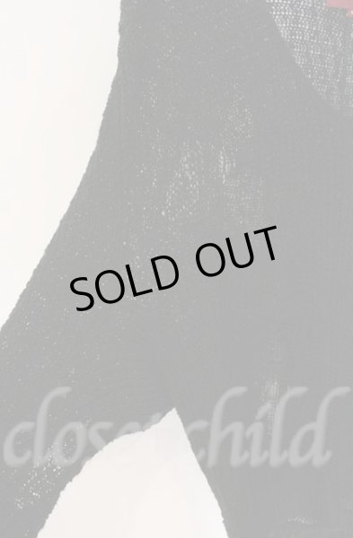 画像4: SEANA / デストロイディープネックドルマンニットソー L ブラック T-25-12-13-055-SE-to-YM-ZT1213N (4)