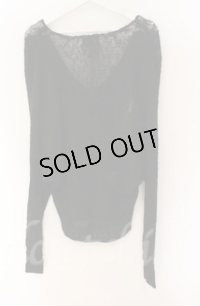 画像5: SEANA / デストロイディープネックドルマンニットソー L ブラック T-25-12-13-055-SE-to-YM-ZT1213N (5)