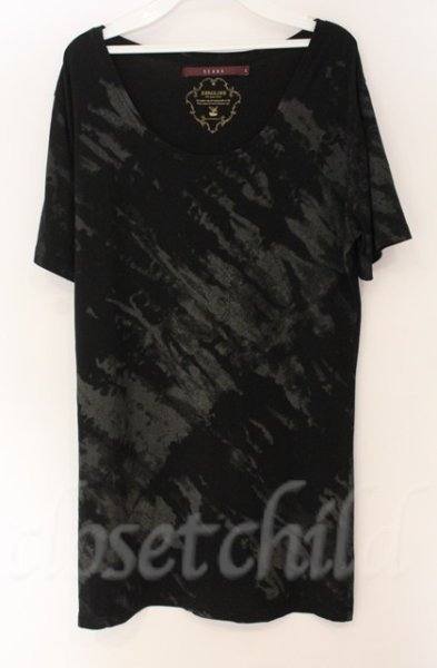 画像1: SEANA / XEROLINE 総柄Tシャツ L ブラック T-25-12-13-058-SE-ts-YM-ZT1213N (1)