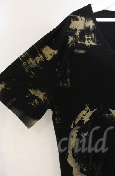 画像2: SEANA / 総柄プリントUネックロングTシャツ XL ブラック T-25-12-13-059-SE-ts-YM-ZT1213N (2)