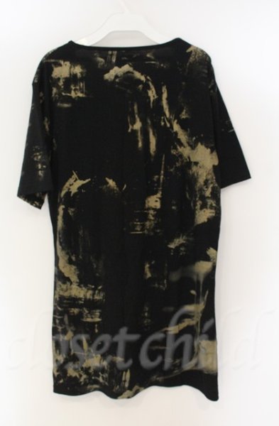 画像3: SEANA / 総柄プリントUネックロングTシャツ XL ブラック T-25-12-13-059-SE-ts-YM-ZT1213N (3)