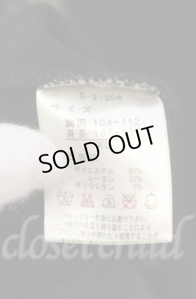 画像4: SEANA / 総柄プリントUネックロングTシャツ XL ブラック T-25-12-13-059-SE-ts-YM-ZT1213N (4)