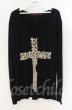画像1: SEANA / レオパードクロスロングTシャツ L ブラック T-25-12-13-060-SE-ts-YM-ZT1213N (1)