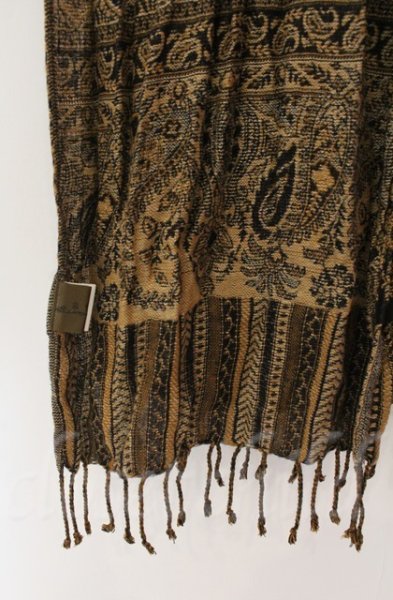 画像2: goa / ペイズウリージャガードストール F ゴールド T-25-12-13-071-go-za-YM-ZT1213P (2)