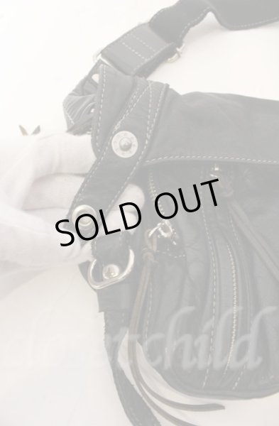 画像3: TORNADO MART / カウレザーボディバッグ  ブラック T-25-12-13-073-TO-ba-YM-ZT155 (3)