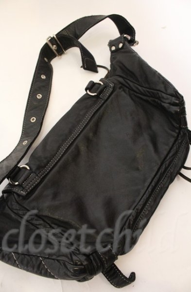 画像8: TORNADO MART / カウレザーボディバッグ  ブラック T-25-12-13-073-TO-ba-YM-ZT1213P (8)