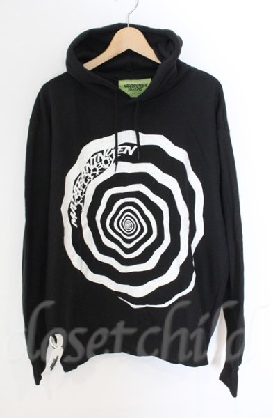 画像1: マダラニンゲン / プリントパーカ  ブラック T-25-12-13-009-Ma-ts-YM-ZT1213P (1)