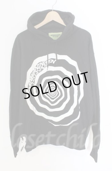 画像1: マダラニンゲン / プリントパーカ  ブラック T-25-12-13-009-Ma-ts-YM-ZT094 (1)