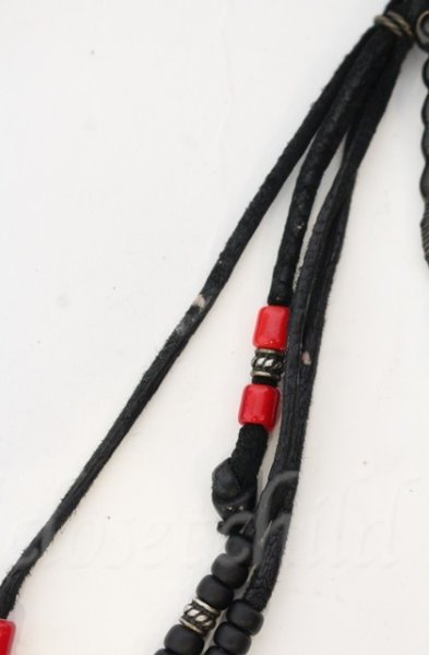 画像4: BLACK HONEY CHILI COOKIE / Peacock Feather Beads ネックレス  ブラックｘマルチ T-25-12-13-076-BL-ac-YM-ZT1213P (4)