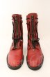画像2: NO ID. / カウレザーコンバットブーツ サイズ40（約26.5cm） レッド T-25-12-13-077-NO-sho-YM-ZT1213P (2)