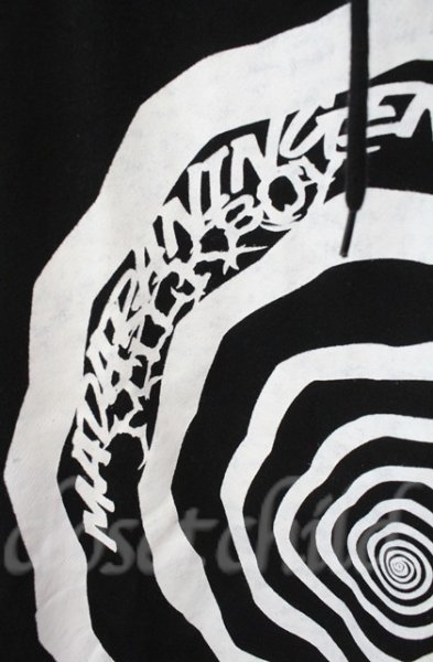 画像2: マダラニンゲン / プリントパーカ  ブラック T-25-12-13-009-Ma-ts-YM-ZT1213P (2)