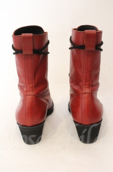 画像4: NO ID. / カウレザーコンバットブーツ サイズ40（約26.5cm） レッド T-25-12-13-077-NO-sho-YM-ZT1213P (4)