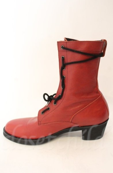 画像6: NO ID. / カウレザーコンバットブーツ サイズ40（約26.5cm） レッド T-25-12-13-077-NO-sho-YM-ZT1213P (6)