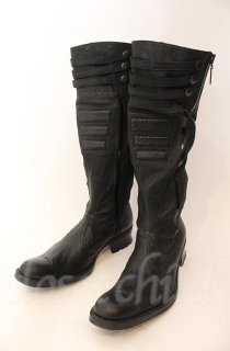 ヒラムタカハラ HIROMUTAKAHARA 黒 チェーンブーツ スカル 42 HIROMU TAKAHARA(ヒロムタカハラ)のブーツ