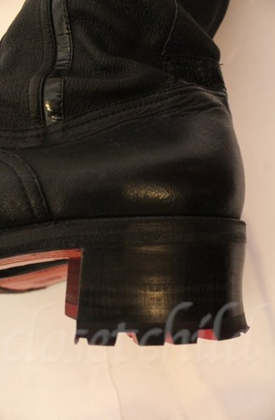 画像9: Hiromu Takahara / クラッシュディアロングブーツ 42（約27cm） ブラック T-25-12-13-078-Hi-sho-YM-ZT1213P (9)