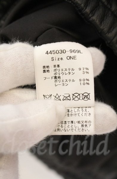 画像5: NO ID. BLACK / シープレザーセミアニリンフーデッドブルゾン　ジャケット ONE ブラックｘシルバー T-25-12-13-010-NO-ou-YM-ZT1213P (5)