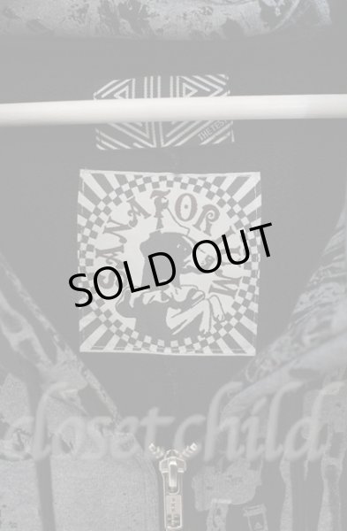 画像3: THE TEST / ｘSANATORIUM 総柄パーカー F ブラックｘグレー T-25-12-13-011-TH-to-YM-ZT1213P (3)