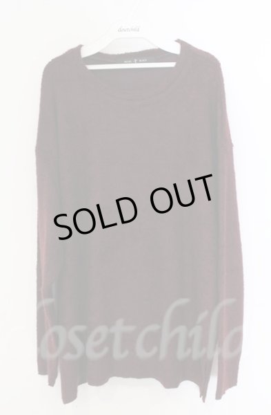 画像1: NO ID. BLACK / ビキューレラムパイルニットソー ONE ワイン T-25-12-13-012-NO-to-YM-ZT092 (1)