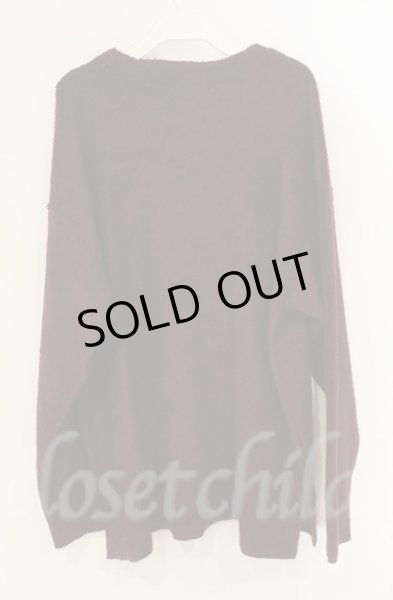 画像2: NO ID. BLACK / ビキューレラムパイルニットソー ONE ワイン T-25-12-13-012-NO-to-YM-ZT092 (2)