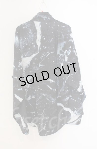 画像2: NO ID. BLACK / ネクタイ付ネックギャザーBIGシャツ ONE ブラック T-25-12-13-013-NO-sh-YM-ZT105 (2)