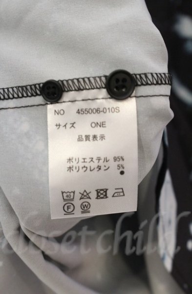 画像3: NO ID. BLACK / ネクタイ付ネックギャザーBIGシャツ ONE ブラック T-25-12-13-013-NO-sh-YM-ZT1213P (3)