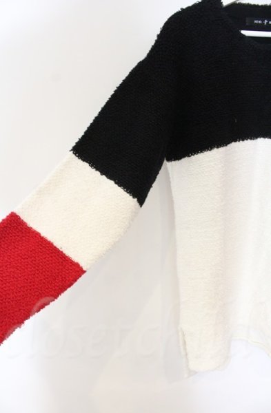 画像2: NO ID. BLACK / Cニットループバイカラープルオーバー ONE マルチ T-25-12-13-014-NO-to-YM-ZT1213P (2)